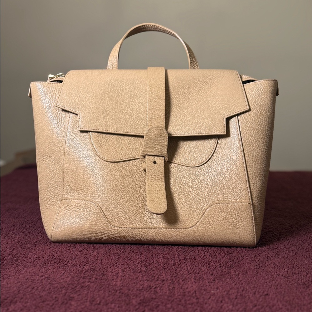 SENREVE Maestra Pebbled Leather Bag - Sand | Fits 15" Laptop Backpack